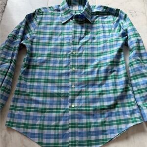 Brooks Brothers Blue and Green Checkered Shirt EUC